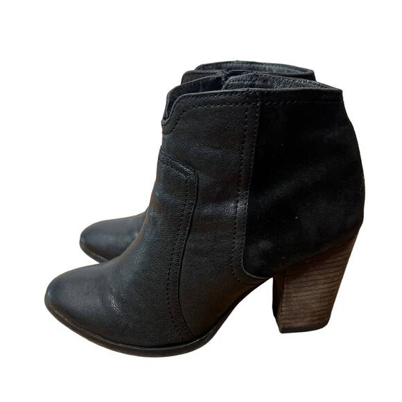 Dune London Women's 7 Pollo Western Ankle Boot Leather Suede Heeled Black 38 - Picture 4 of 8